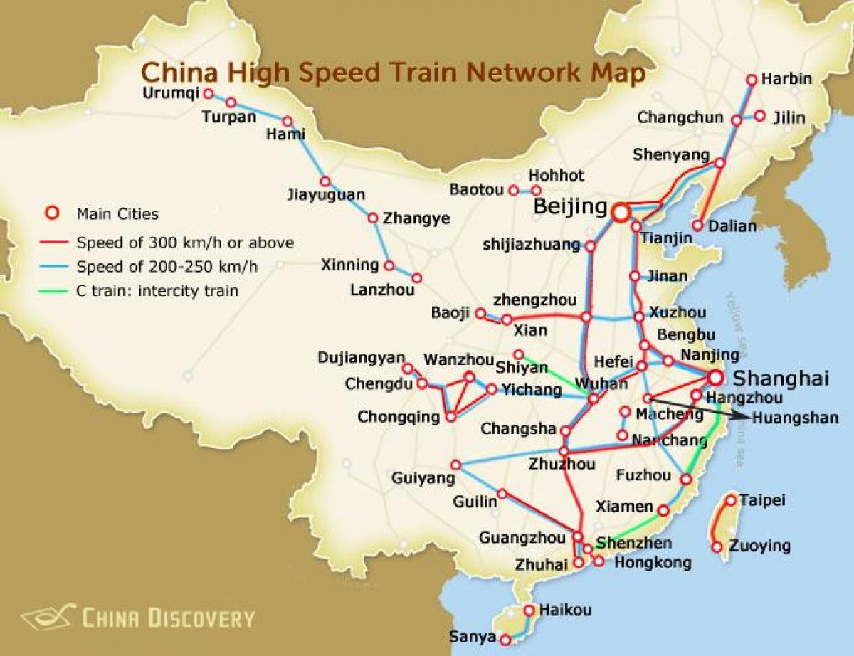 Шанхай скоростной поезд карта