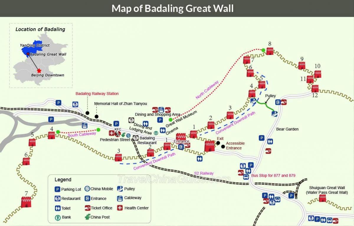 Пекин Великая стена карта