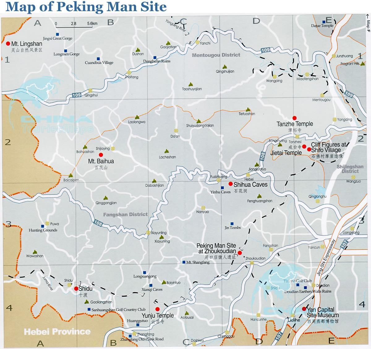 карте Пекина