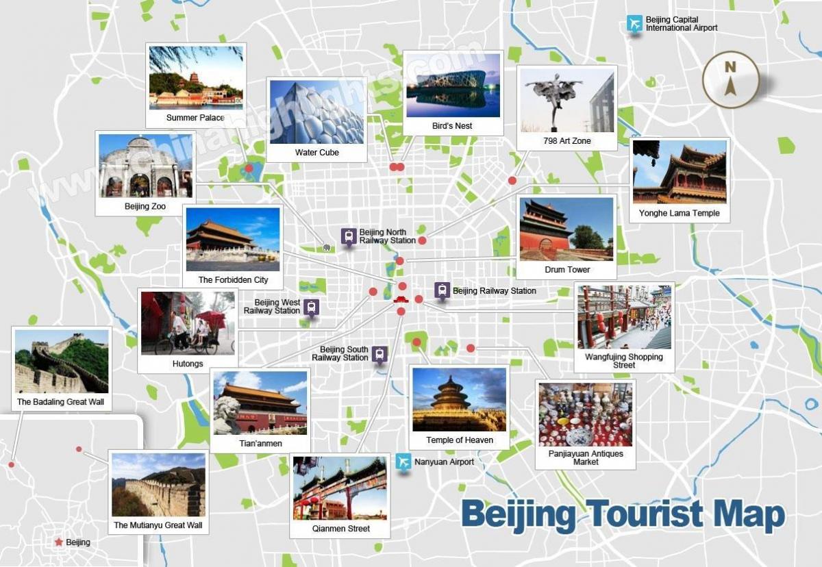 Пекин достопримечательности карта