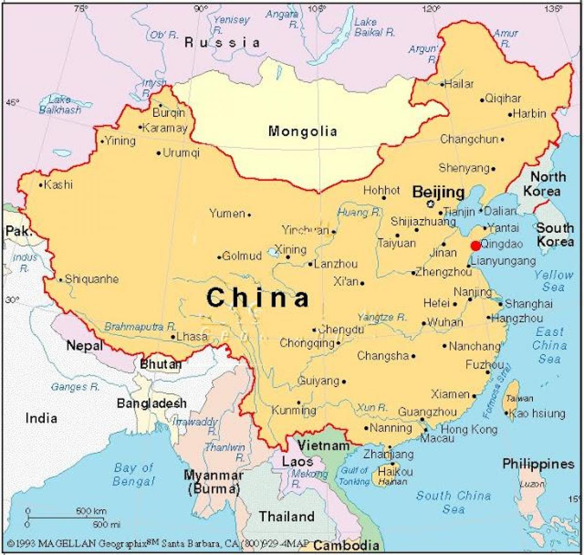 карта столицы Китая