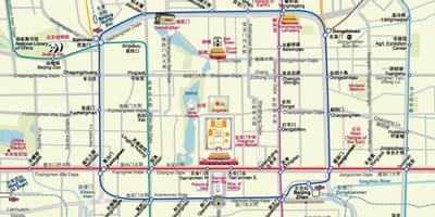 Карта Пекина карта метро с достопримечательностями