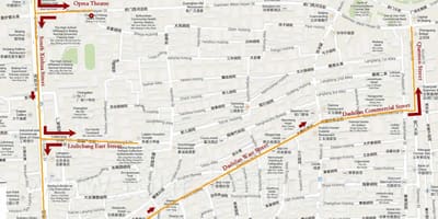 Карта Пекина пешеходная экскурсия 
