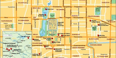 Туристическая карта города Пекин